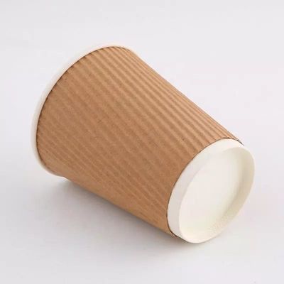 Potrójny kubek papierowy i kawa na wynos Jednorazowe wysokiej jakości potrójne warstwy Ripple Wall Paper Cup