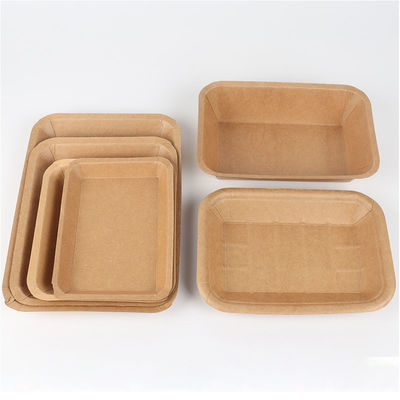 Kwadratowy jednorazowy talerz papierowy do pakowania owoców / smażonych potraw / grilla / warzyw