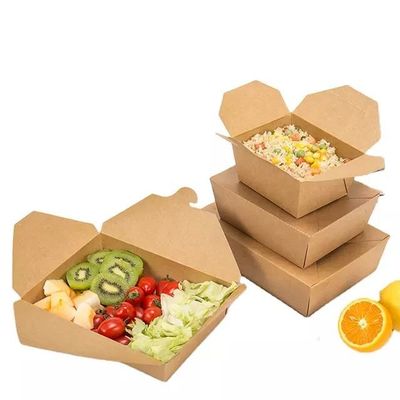 Jednorazowe papierowe pojemniki na żywność Składane kuchenki mikrofalowe Naturalne pudełka z papieru pakowego