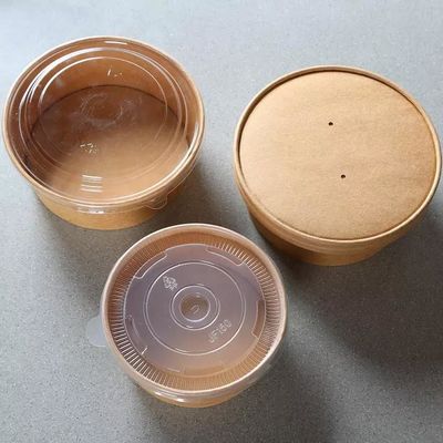 Niestandardowe drukowane na wynos sałatka z makaronem na wynos Craft Paper Bowls Jednorazowe 16 uncji