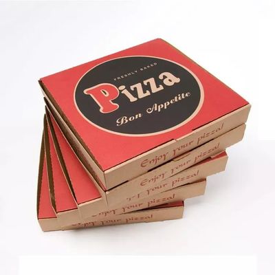 8in niestandardowe drukowanie tektury falistej pudełko do pakowania pizzy na wynos Brązowe pudełko do pizzy