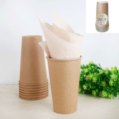 Desery Druk fleksograficzny 32 uncji Biodegradowalny papier pakowy Kubki gorącej kawy