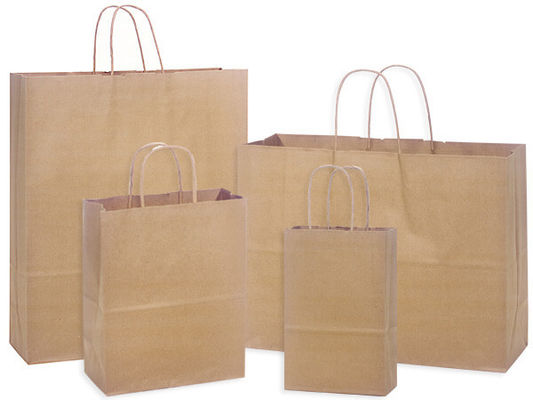Powłoka UV Recyklingowe torby papierowe o gramaturze 125 gramów do pakowania na zakupy