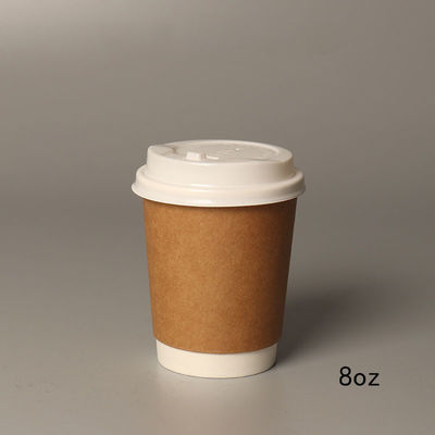 Wysokiej jakości degradowalne kubki do kawy z papieru pakowego o pojemności 8 uncji 14 uncji 16 uncji z pokrywkami