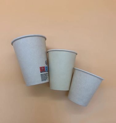 6 uncji Dostosowany jednorazowy kubek papierowy Kraft Szczelny z pojedynczym PE