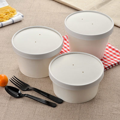 Odporna na olej Biodegradowalna miska jednorazowa 22 uncji Fabryczna sprzedaż OEM Food Grade White Paper Cup Miska na zupę